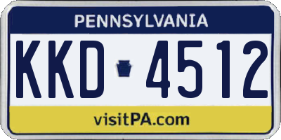 PA license plate KKD4512