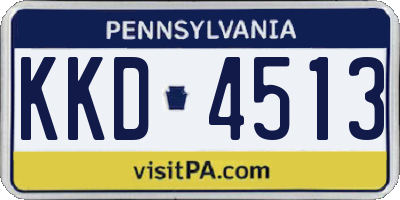 PA license plate KKD4513