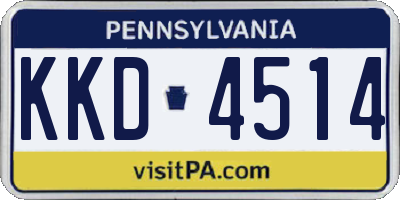 PA license plate KKD4514