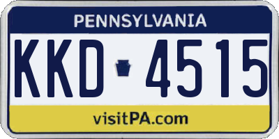 PA license plate KKD4515