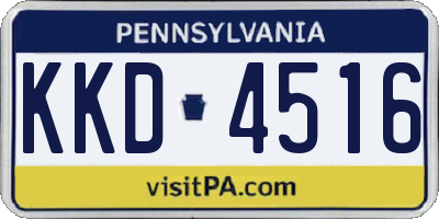 PA license plate KKD4516