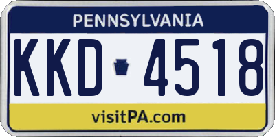 PA license plate KKD4518