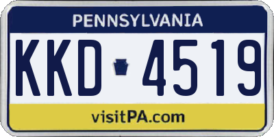 PA license plate KKD4519