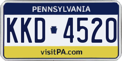 PA license plate KKD4520