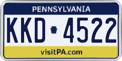 PA license plate KKD4522
