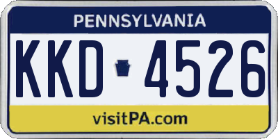 PA license plate KKD4526