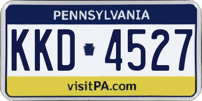 PA license plate KKD4527