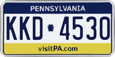 PA license plate KKD4530