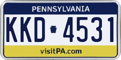 PA license plate KKD4531