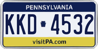 PA license plate KKD4532