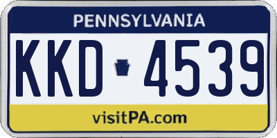 PA license plate KKD4539