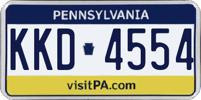 PA license plate KKD4554