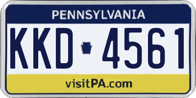 PA license plate KKD4561
