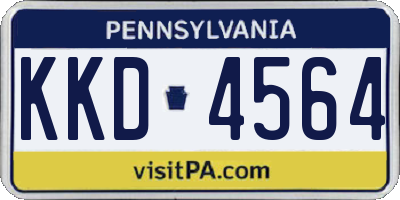 PA license plate KKD4564