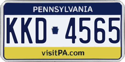 PA license plate KKD4565