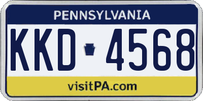PA license plate KKD4568