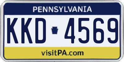 PA license plate KKD4569