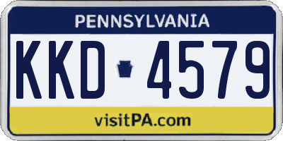 PA license plate KKD4579