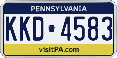 PA license plate KKD4583