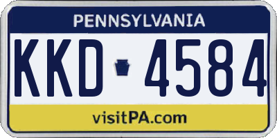 PA license plate KKD4584
