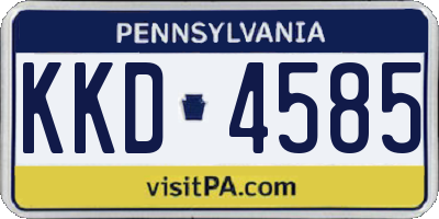 PA license plate KKD4585