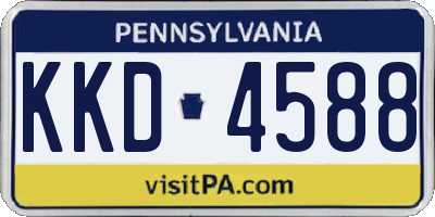 PA license plate KKD4588