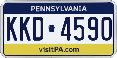 PA license plate KKD4590