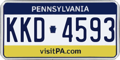 PA license plate KKD4593