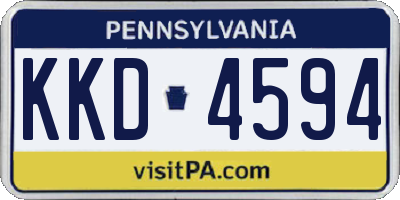 PA license plate KKD4594
