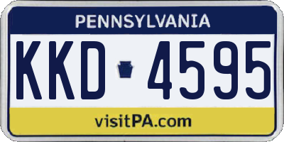 PA license plate KKD4595