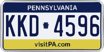 PA license plate KKD4596