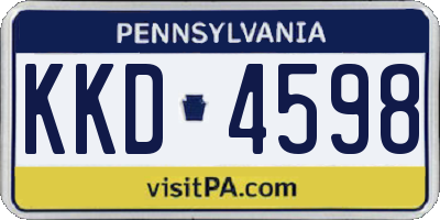 PA license plate KKD4598