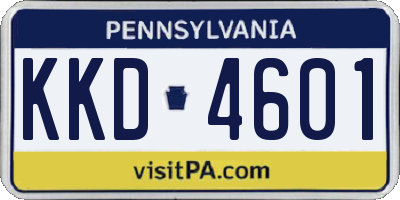 PA license plate KKD4601