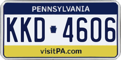 PA license plate KKD4606
