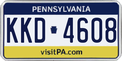 PA license plate KKD4608