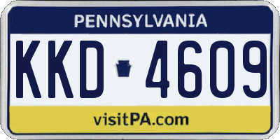 PA license plate KKD4609