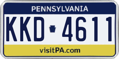 PA license plate KKD4611