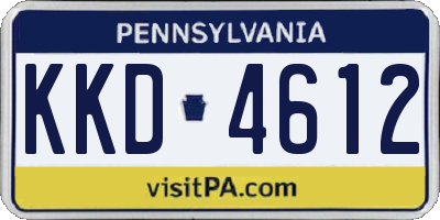 PA license plate KKD4612