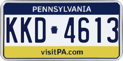 PA license plate KKD4613