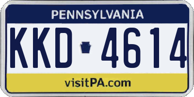 PA license plate KKD4614