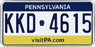 PA license plate KKD4615