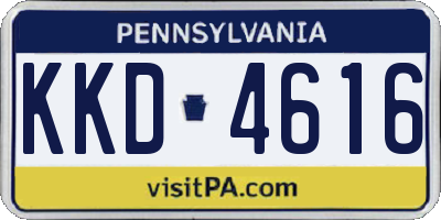 PA license plate KKD4616