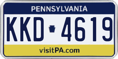PA license plate KKD4619