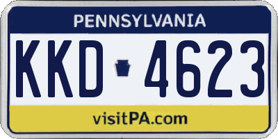 PA license plate KKD4623