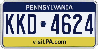 PA license plate KKD4624