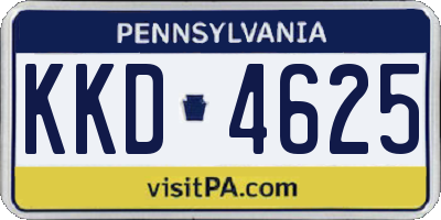 PA license plate KKD4625