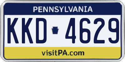 PA license plate KKD4629