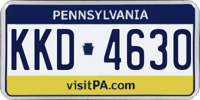PA license plate KKD4630