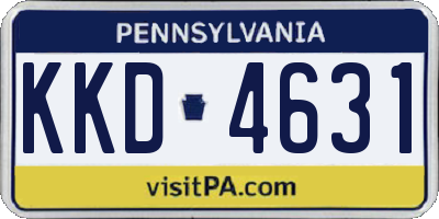 PA license plate KKD4631