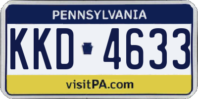 PA license plate KKD4633